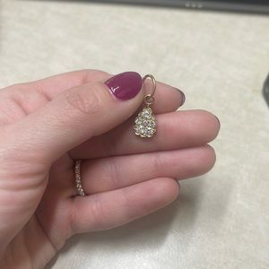 Diamond dangle charm. 14k